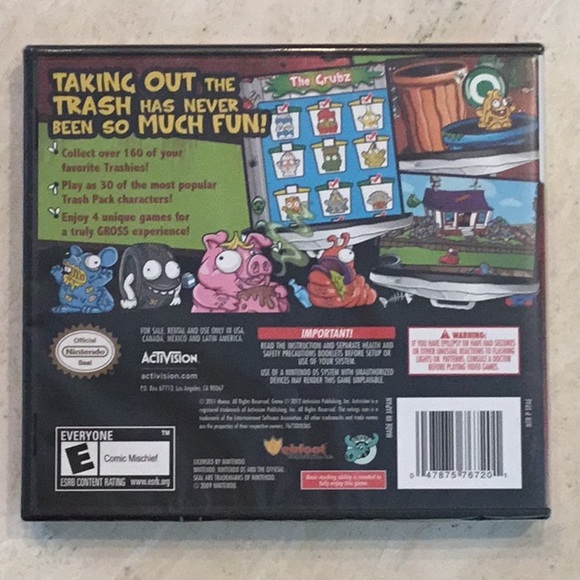 The Trash Pack Nintendo DS Game The Gross Gang In Your Garbage New Sealed - Picture 6 of 14